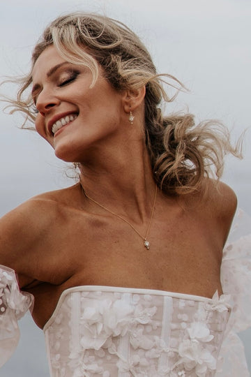 Orion Clear Planet and Star Earrings Wisteria London